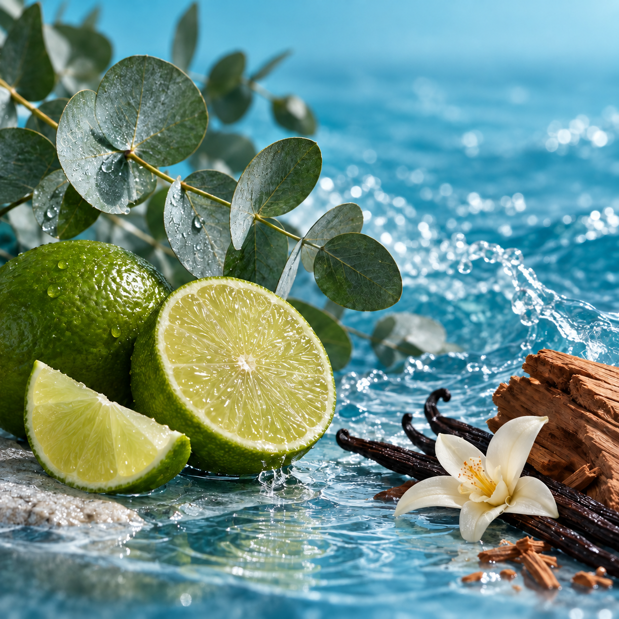 Composición visual inspirada en las notas de Pure Blue